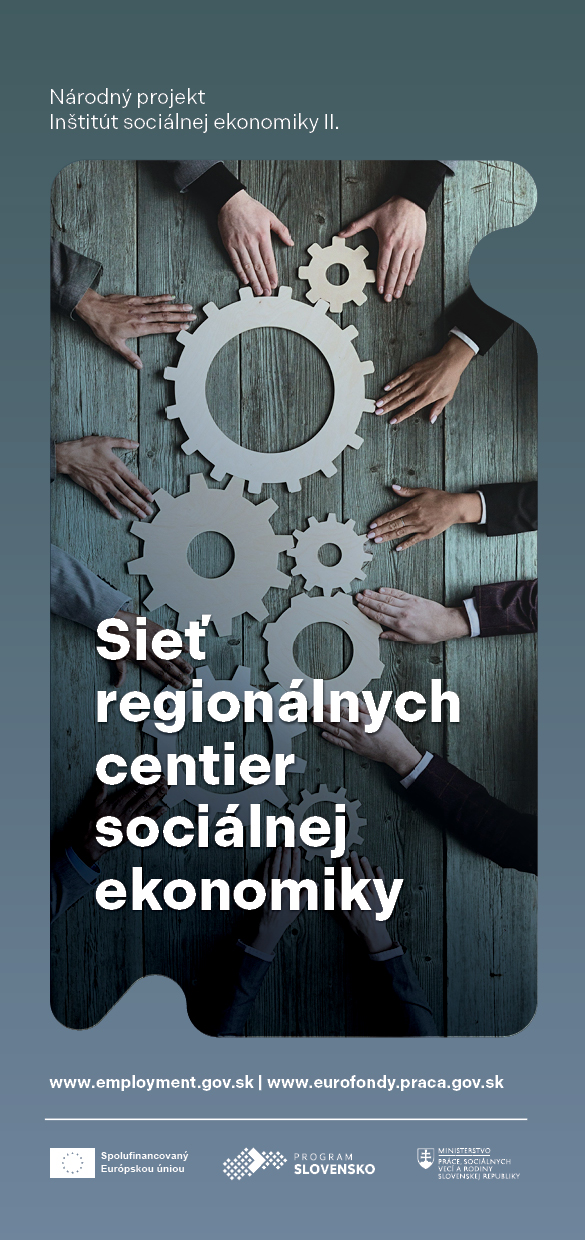 leták o regionálnych centrách sociálnej ekonomiky